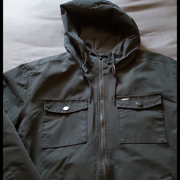 NWT Mens Rvca Hooded bomber jacket - Picture 7 of 7